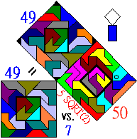 Tetra & Pentatans in 3 squares